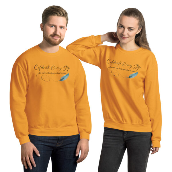 Celebrate Every Step" Inspirational Classic Fit Sweatshirt - Image 3